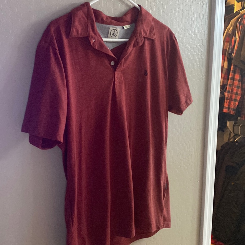 Rust Red Volcom Polo